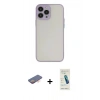 MARSİLYAN™- iPhone 13 Pro Max Kılıf Ahenk Çizgi Serisi - Şeffaf Pasifik Cam Ekran Koruyucu + Renkli Kamera Lens Koruma Cam - TU