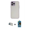 MARSİLYAN™- iPhone 13 Pro Max Kılıf Ahenk Çizgi Serisi - Siyah 18D Cam Ekran Koruyucu + Rainbow Kamera Lens Koruma Cam - MI