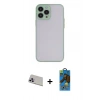 MARSİLYAN™- iPhone 13 Pro Max Kılıf Ahenk Çizgi Serisi - Siyah 18D Cam Ekran Koruyucu + Rainbow Kamera Lens Koruma Cam - MR
