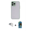 MARSİLYAN™- iPhone 13 Pro Max Kılıf Ahenk Çizgi Serisi - Siyah 18D Cam Ekran Koruyucu + Pers Alüminyum Kamera Lens - SABE