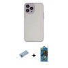 MARSİLYAN™- iPhone 13 Pro Max Kılıf Ahenk Çizgi Serisi - Siyah 18D Cam Ekran Koruyucu + Shine Kamera Lens Koruma Cam - MI