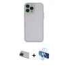 MARSİLYAN™- iPhone 13 Pro Max Kılıf Ahenk Çizgi Serisi - Siyah 3D Antistatik Cam Ekran Koruyucu + Rainbow Kamera Lens Koruma Cam - KI