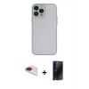 MARSİLYAN™- iPhone 13 Pro Max Kılıf Ahenk Çizgi Serisi - Siyah 3D Antistatik Hayalet Cam Ekran Koruyucu + Pers Alüminyum Kamera Lens - KI