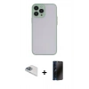 MARSİLYAN™- iPhone 13 Pro Max Kılıf Ahenk Çizgi Serisi - Siyah 3D Antistatik Hayalet Cam Ekran Koruyucu + Pers Alüminyum Kamera Lens - SABE