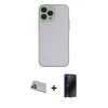 MARSİLYAN™- iPhone 13 Pro Max Kılıf Ahenk Çizgi Serisi - Siyah 3D Antistatik Hayalet Cam Ekran Koruyucu + Rainbow Kamera Lens Koruma Cam - MR