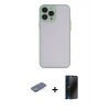 MARSİLYAN™- iPhone 13 Pro Max Kılıf Ahenk Çizgi Serisi - Siyah 3D Antistatik Hayalet Cam Ekran Koruyucu + Renkli Kamera Lens Koruma Cam - YL