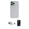 MARSİLYAN™- iPhone 13 Pro Max Kılıf Ahenk Çizgi Serisi - Siyah 3D Antistatik Hayalet Cam Ekran Koruyucu + Rainbow Kamera Lens Koruma Cam - MI