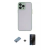 MARSİLYAN™- iPhone 13 Pro Max Kılıf Ahenk Çizgi Serisi - Siyah 3D Antistatik Hayalet Cam Ekran Koruyucu + Shine Kamera Lens Koruma Cam - GI