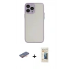 MARSİLYAN™- iPhone 13 Pro Max Kılıf Ahenk Çizgi Serisi - Siyah 6D Mat Seramik Hayalet Nano Ekran Koruyucu + Renkli Kamera Lens Koruma Cam - TU