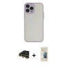 MARSİLYAN™- iPhone 13 Pro Max Kılıf Ahenk Çizgi Serisi - Siyah 6D Mat Seramik Hayalet Nano Ekran Koruyucu + Raze Metal Kamera Lens - GD
