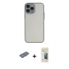 MARSİLYAN™- iPhone 13 Pro Max Kılıf Ahenk Çizgi Serisi - Siyah 6D Mat Seramik Hayalet Nano Ekran Koruyucu + Renkli Kamera Lens Koruma Cam - MI