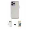 MARSİLYAN™- iPhone 13 Pro Max Kılıf Ahenk Çizgi Serisi - Siyah 6D Mat Seramik Hayalet Nano Ekran Koruyucu + Shine Kamera Lens - GD