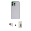 MARSİLYAN™- iPhone 13 Pro Max Kılıf Ahenk Çizgi Serisi - Siyah 6D Mat Seramik Hayalet Nano Ekran Koruyucu + Pers Alüminyum Kamera Lens - KI