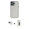 MARSİLYAN™- iPhone 13 Pro Max Kılıf Ahenk Çizgi Serisi - Siyah 6D Mat Seramik Hayalet Nano Ekran Koruyucu + Pers Alüminyum Kamera Lens - GI