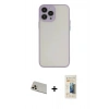MARSİLYAN™- iPhone 13 Pro Max Kılıf Ahenk Çizgi Serisi - Siyah 6D Mat Seramik Hayalet Nano Ekran Koruyucu + Rainbow Kamera Lens Koruma Cam - REGD