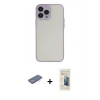 MARSİLYAN™- iPhone 13 Pro Max Kılıf Ahenk Çizgi Serisi - Siyah 6D Mat Seramik Hayalet Nano Ekran Koruyucu + Renkli Kamera Lens Koruma Cam - YL
