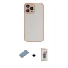 MARSİLYAN™- iPhone 13 Pro Max Kılıf Ahenk Çizgi Serisi - Siyah Bilvis 3D Cam Ekran Koruyucu + Shine Kamera Lens Koruma Cam - GI