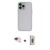 MARSİLYAN™- iPhone 13 Pro Max Kılıf Ahenk Çizgi Serisi - Siyah Bilvis 3D Cam Ekran Koruyucu + Pers Alüminyum Kamera Lens - KI