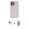 MARSİLYAN™- iPhone 13 Pro Max Kılıf Ahenk Çizgi Serisi - Siyah Bilvis 3D Cam Ekran Koruyucu + Pers Alüminyum Kamera Lens - GD
