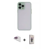 MARSİLYAN™- iPhone 13 Pro Max Kılıf Ahenk Çizgi Serisi - Siyah Bilvis 3D Cam Ekran Koruyucu + Pers Alüminyum Kamera Lens - GI