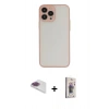 MARSİLYAN™- iPhone 13 Pro Max Kılıf Ahenk Çizgi Serisi - Siyah Bilvis 3D Cam Ekran Koruyucu + Pers Alüminyum Kamera Lens - GI