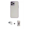 MARSİLYAN™- iPhone 13 Pro Max Kılıf Ahenk Çizgi Serisi - Siyah Bilvis 3D Cam Ekran Koruyucu + Pers Alüminyum Kamera Lens - SABE