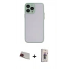 MARSİLYAN™- iPhone 13 Pro Max Kılıf Ahenk Çizgi Serisi - Siyah Bilvis 3D Cam Ekran Koruyucu + Rainbow Kamera Lens Koruma Cam - KI