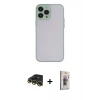 MARSİLYAN™- iPhone 13 Pro Max Kılıf Ahenk Çizgi Serisi - Siyah Bilvis 3D Cam Ekran Koruyucu + Raze Metal Kamera Lens - GD