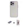 MARSİLYAN™- iPhone 13 Pro Max Kılıf Ahenk Çizgi Serisi - Siyah Bilvis 3D Cam Ekran Koruyucu + Renkli Kamera Lens Koruma Cam - PE
