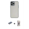 MARSİLYAN™- iPhone 13 Pro Max Kılıf Ahenk Çizgi Serisi - Siyah Bilvis 3D Cam Ekran Koruyucu + Renkli Kamera Lens Koruma Cam - SI