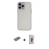 MARSİLYAN™- iPhone 13 Pro Max Kılıf Ahenk Çizgi Serisi - Siyah Bilvis 3D Cam Ekran Koruyucu + Renkli Kamera Lens Koruma Cam - SI