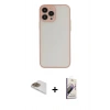 MARSİLYAN™- iPhone 13 Pro Max Kılıf Ahenk Çizgi Serisi - Siyah Bilvis 3D Mat Cam Ekran Koruyucu + Pers Alüminyum Kamera Lens - GD