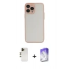 MARSİLYAN™- iPhone 13 Pro Max Kılıf Ahenk Çizgi Serisi - Siyah Bilvis 5in1 3D Magic Cam Ekran Koruyucu + Shine Kamera Lens - GD