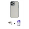 MARSİLYAN™- iPhone 13 Pro Max Kılıf Ahenk Çizgi Serisi - Siyah Bilvis 5in1 3D Magic Cam Ekran Koruyucu + Pers Alüminyum Kamera Lens - GD