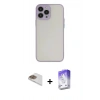 MARSİLYAN™- iPhone 13 Pro Max Kılıf Ahenk Çizgi Serisi - Siyah Bilvis 5in1 3D Magic Cam Ekran Koruyucu + Pers Alüminyum Kamera Lens - GD
