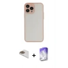 MARSİLYAN™- iPhone 13 Pro Max Kılıf Ahenk Çizgi Serisi - Siyah Bilvis 5in1 3D Magic Cam Ekran Koruyucu + Pers Alüminyum Kamera Lens - GD