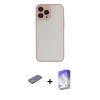 MARSİLYAN™- iPhone 13 Pro Max Kılıf Ahenk Çizgi Serisi - Siyah Bilvis 5in1 3D Magic Cam Ekran Koruyucu + Renkli Kamera Lens Koruma Cam - SI