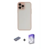 MARSİLYAN™- iPhone 13 Pro Max Kılıf Ahenk Çizgi Serisi - Siyah Bilvis 5in1 3D Magic Cam Ekran Koruyucu + Renkli Kamera Lens Koruma Cam - PE