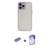 MARSİLYAN™- iPhone 13 Pro Max Kılıf Ahenk Çizgi Serisi - Siyah Bilvis 5in1 3D Magic Cam Ekran Koruyucu + Renkli Kamera Lens Koruma Cam - SI