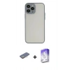 MARSİLYAN™- iPhone 13 Pro Max Kılıf Ahenk Çizgi Serisi - Siyah Bilvis 5in1 3D Magic Cam Ekran Koruyucu + Renkli Kamera Lens Koruma Cam - SI