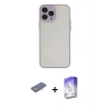 MARSİLYAN™- iPhone 13 Pro Max Kılıf Ahenk Çizgi Serisi - Siyah Bilvis 5in1 3D Magic Cam Ekran Koruyucu + Renkli Kamera Lens Koruma Cam - PE