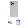 MARSİLYAN™- iPhone 13 Pro Max Kılıf Ahenk Çizgi Serisi - Siyah Bilvis 5in1 3D Magic Cam Ekran Koruyucu + Rainbow Kamera Lens Koruma Cam - REGD