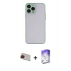 MARSİLYAN™- iPhone 13 Pro Max Kılıf Ahenk Çizgi Serisi - Siyah Bilvis 5in1 3D Magic Cam Ekran Koruyucu + Rainbow Kamera Lens Koruma Cam - KI