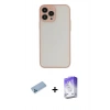MARSİLYAN™- iPhone 13 Pro Max Kılıf Ahenk Çizgi Serisi - Siyah Bilvis 5in1 3D Magic Cam Ekran Koruyucu + Shine Kamera Lens Koruma Cam - MI