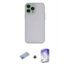 MARSİLYAN™- iPhone 13 Pro Max Kılıf Ahenk Çizgi Serisi - Siyah Bilvis 5in1 3D Magic Cam Ekran Koruyucu + Shine Kamera Lens Koruma Cam - MI