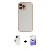 MARSİLYAN™- iPhone 13 Pro Max Kılıf Ahenk Çizgi Serisi - Siyah Bilvis 5in1 5D Magic Hayalet Cam Ekran Koruyucu + Shine Kamera Lens - GD