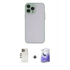 MARSİLYAN™- iPhone 13 Pro Max Kılıf Ahenk Çizgi Serisi - Siyah Bilvis 5in1 5D Magic Hayalet Cam Ekran Koruyucu + Shine Kamera Lens - GD
