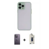 MARSİLYAN™- iPhone 13 Pro Max Kılıf Ahenk Çizgi Serisi - Siyah Bilvis Hayalet Cam Ekran Koruyucu + Neon Fosforlu Kamera Lens - BZ