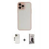 MARSİLYAN™- iPhone 13 Pro Max Kılıf Ahenk Çizgi Serisi - Siyah Bilvis Hayalet Cam Ekran Koruyucu + Shine Kamera Lens - GD
