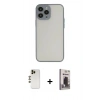 MARSİLYAN™- iPhone 13 Pro Max Kılıf Ahenk Çizgi Serisi - Siyah Bilvis Hayalet Cam Ekran Koruyucu + Shine Kamera Lens - GD